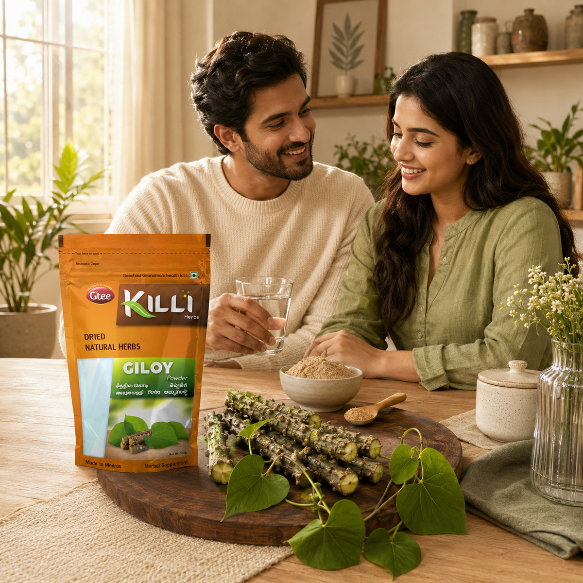 Killi Guduchi | Giloy Powder | Traditional Immunity Tonic