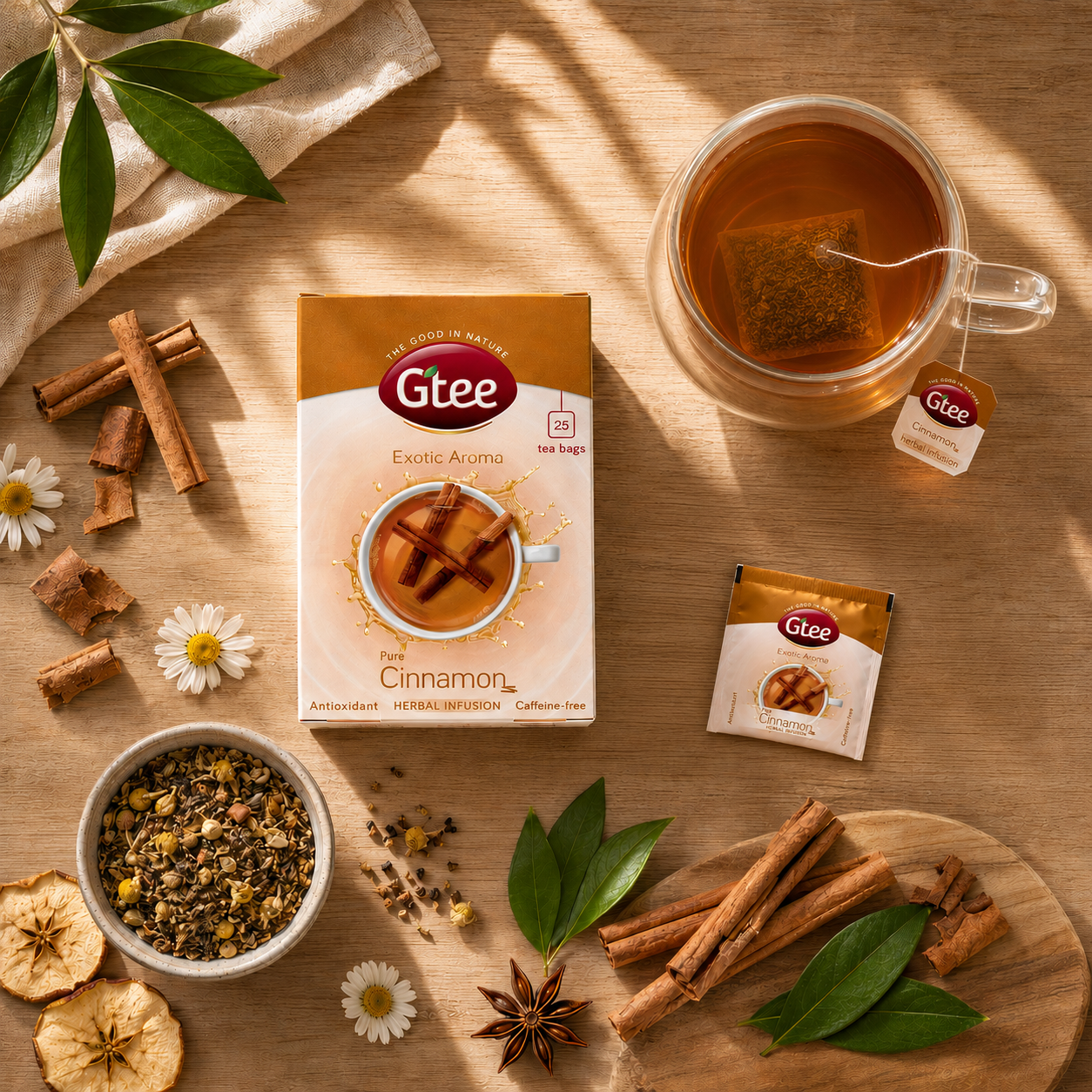 GTEE Cinnamon | Pure Cinnamon Bark | Herbal Infusion for a Warm, Aromatic Cup