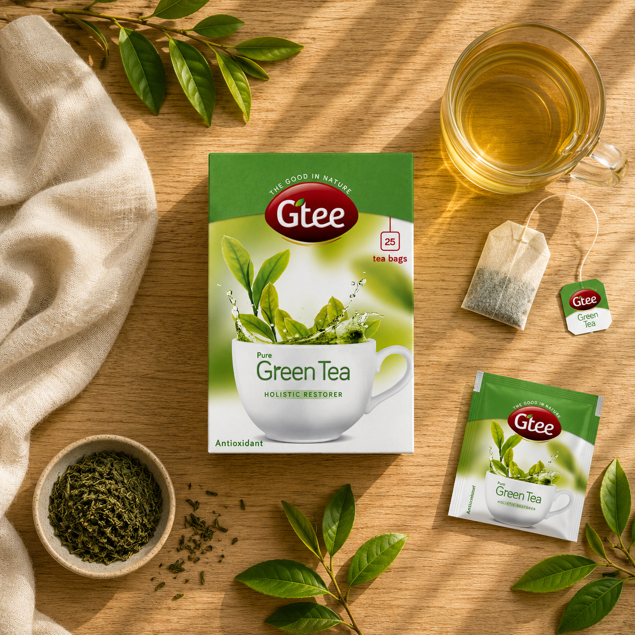 GTEE Green Tea (Regular) | Pure Green Tea | A Holistic Restorer for Every Day