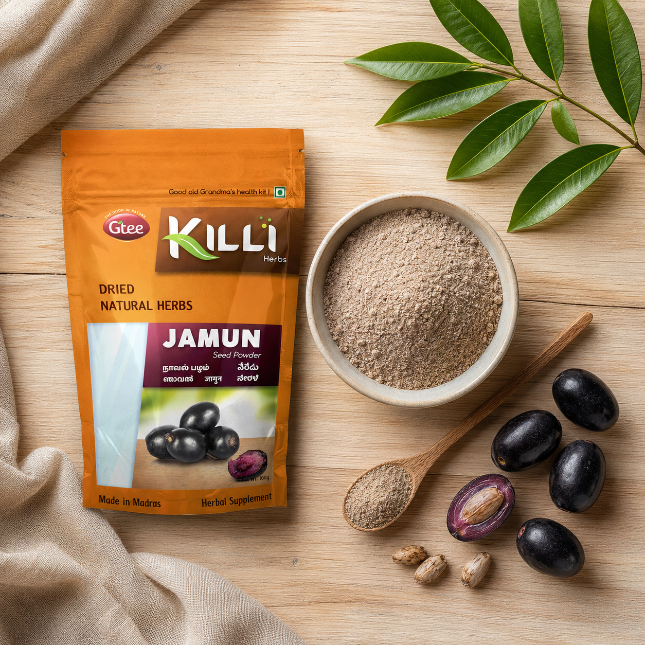 Killi Jamun Seed Powder | Naval Pazham Powder | Traditional Support for Healthy Sugar Levels