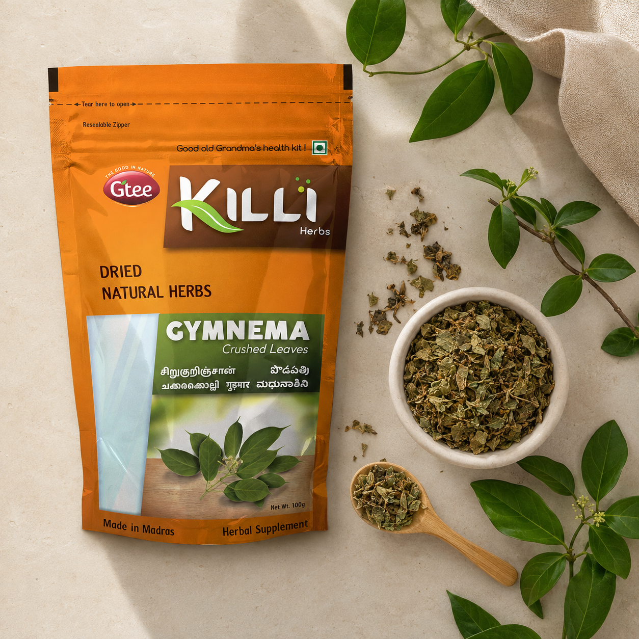 Killi Gymnema | Sirukurinjan Leaves Crushed | Traditional Support for Healthy Sugar Levels