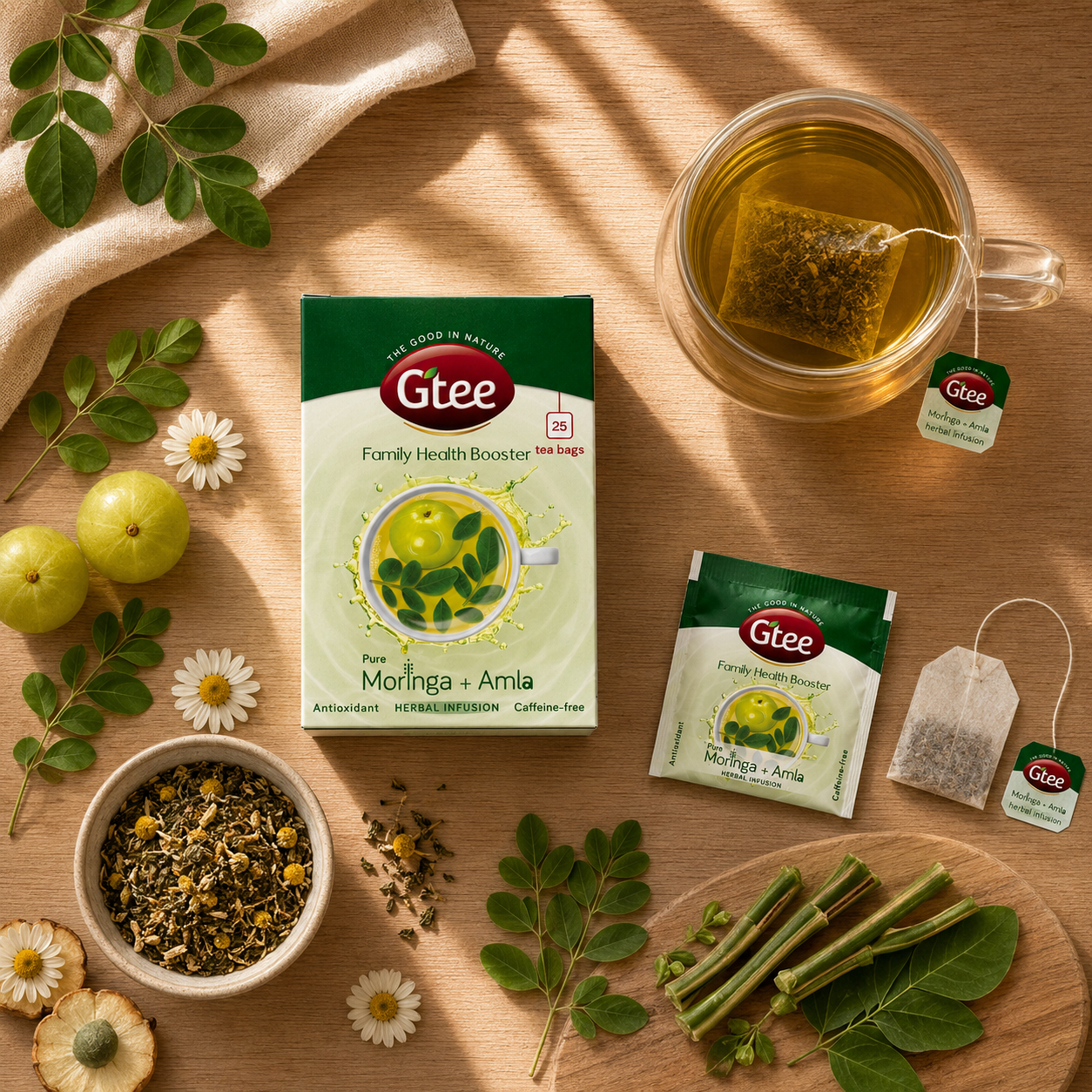 GTEE Moringa + Amla | Herbal Infusion | A Family Health Booster, the Traditional Way