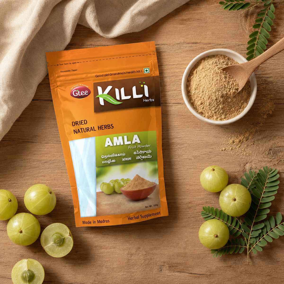 Killi Amla | Nellikkai Powder | Traditional Vitamin C-Rich Immunity Booster