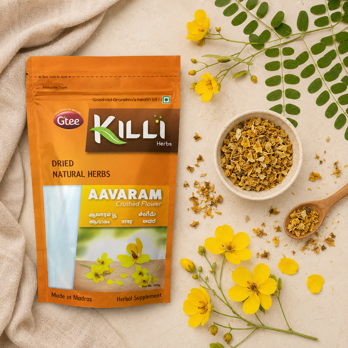 Killi Aavarampoo | Aavaram Flower Crushed | Traditional Support for Healthy Sugar Levels