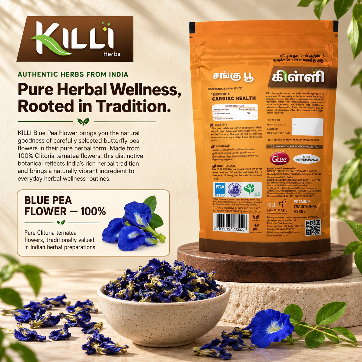 Blue Pea Flower | Killi Sangu Poo | The Flower That Turns a Cup Into a Ritual