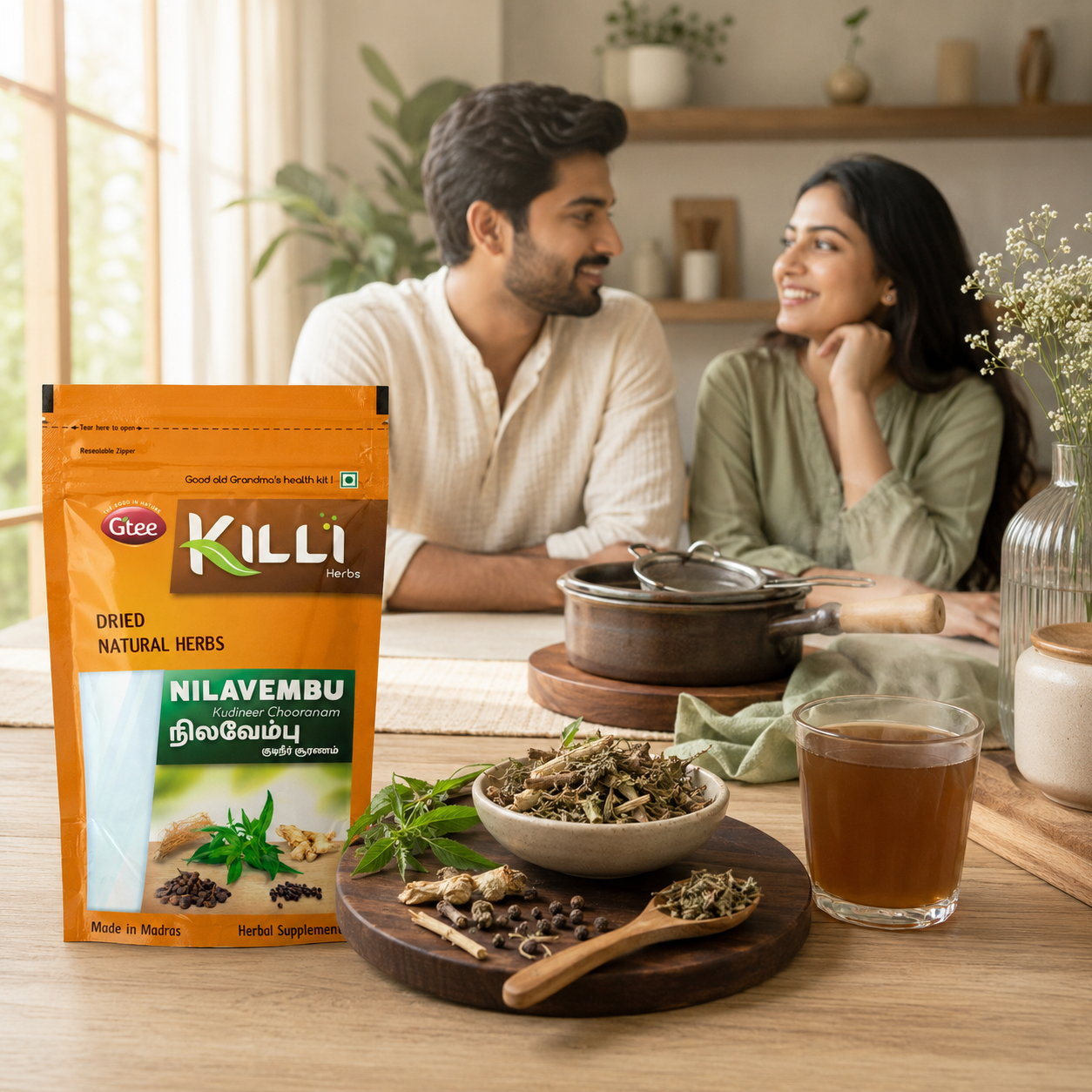 Killi Nilavembu Kudineer Chooranam | A Traditional Siddha Formula for Fever Season