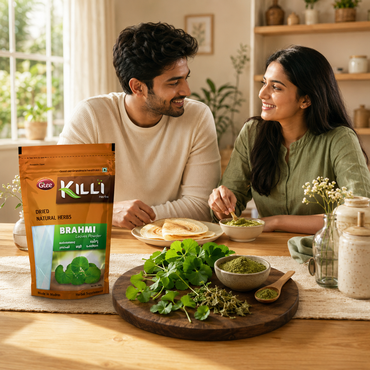 Killi Brahmi | Vallarai | Muthil | Ondelaga Leaves Powder: Memory's Traditional Ally