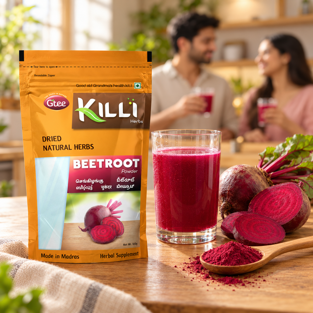 KILLI Beetroot | Beta vulgaris | Chukandar Powder, 100g | A Nutrient-Rich Everyday Ritual