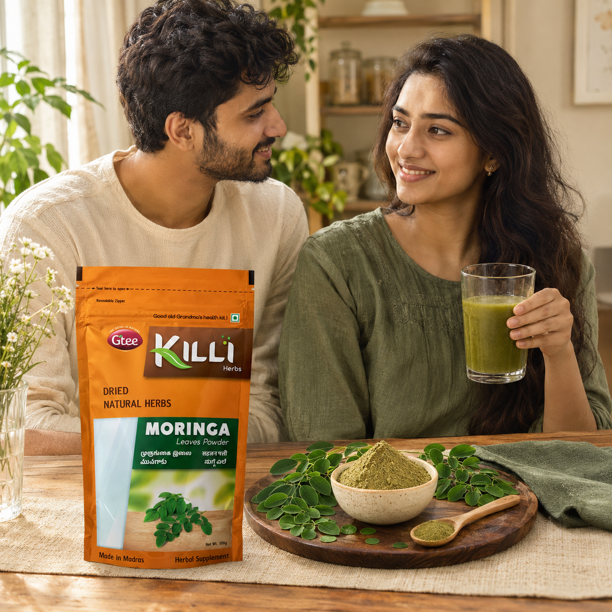 Killi Moringa | Drumstick | Murungai | Sahajan | Munagaku | Nugge Leaves Powder Nature's Nutrient Powerhouse