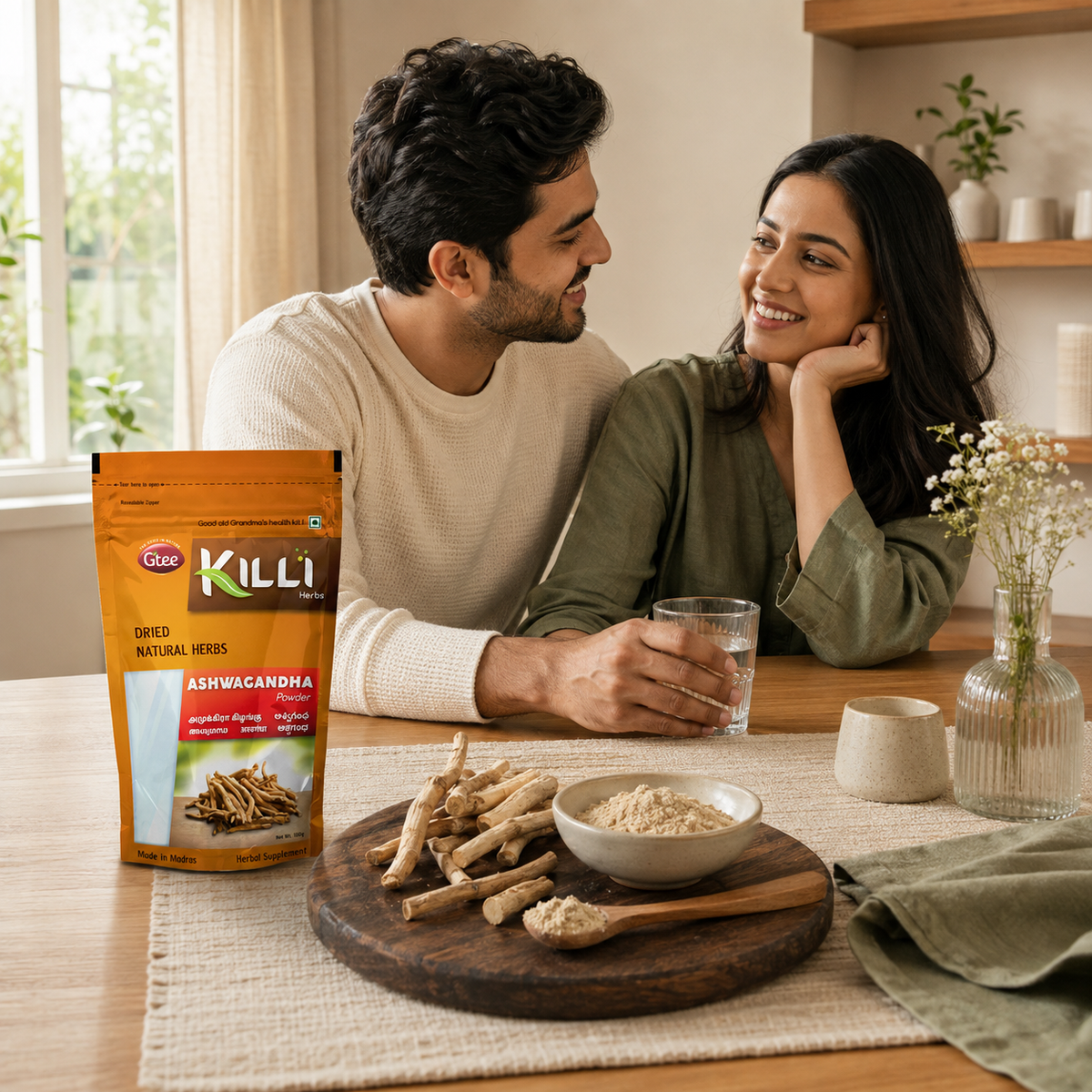 Killi Ashwagandha | Amukkara Kizhangu Powder | Traditional Stress & Vitality Tonic