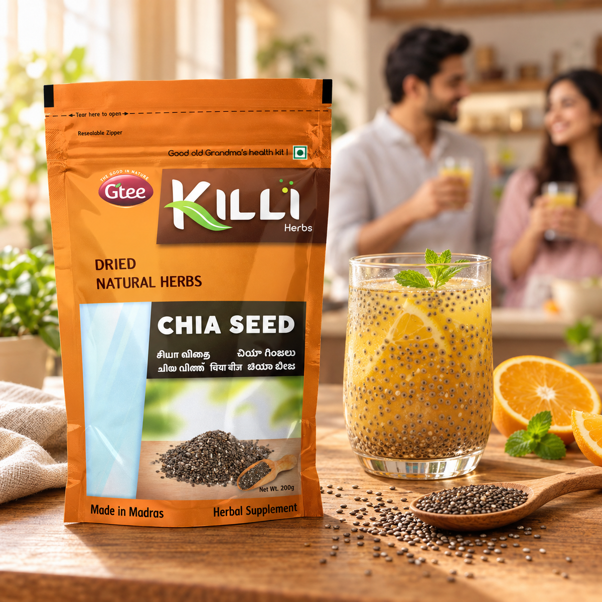 KILLI Chia Seed, 200g | A Nutrient-Dense Everyday Addition