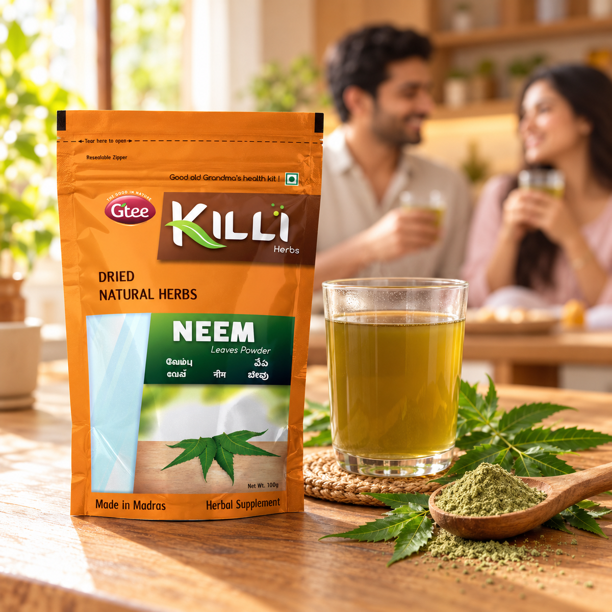 KILLI Neem | Vembu | Veppu | Vepa | Turakabevu Leaves Powder, 100g | A Traditional Bitter-Herb Ritual