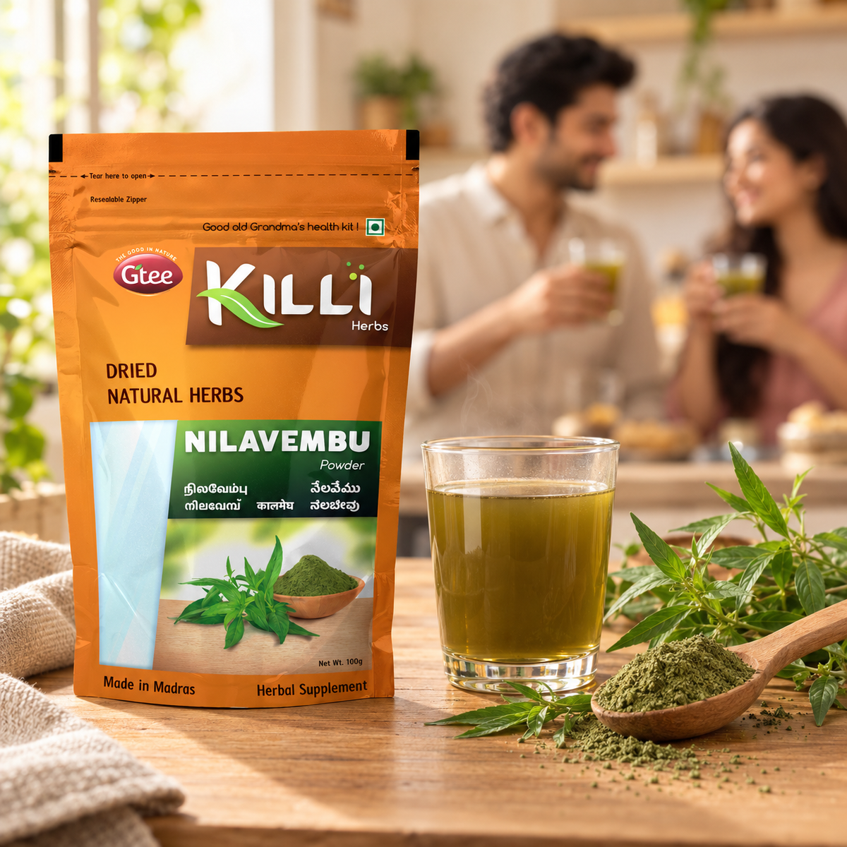 KILLI Nilavembu | Chirata | Kirayata | Andrographis paniculata | Kalmegh Powder, 100g | A Traditional Siddha & Ayurvedic Bitter Herb