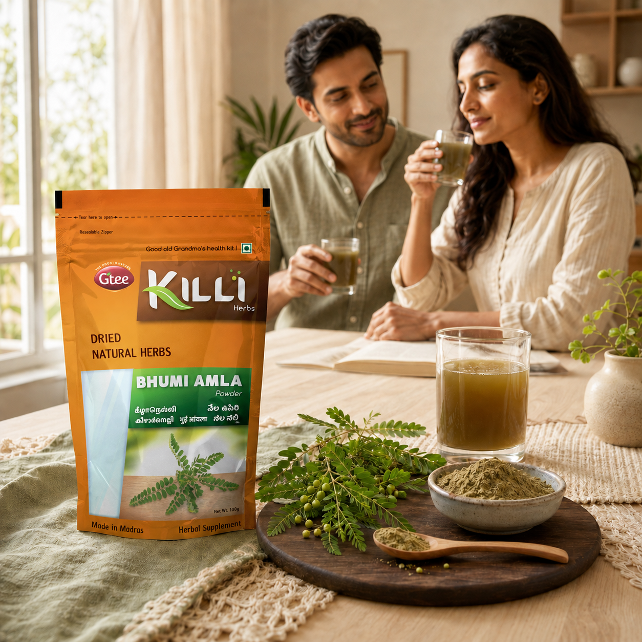 KILLI Bhui Amla, 100g | Keezhanelli | Gale of Wind | Nela usiri | Nilanelli Powder Pure Liver Care