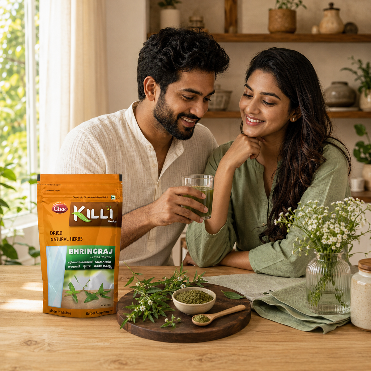 Killi Bhringraj | Karisalankanni | Kayyonni | Guntagalagara | Garugadagida Leaves Powder Liver & Hair's Old Friend