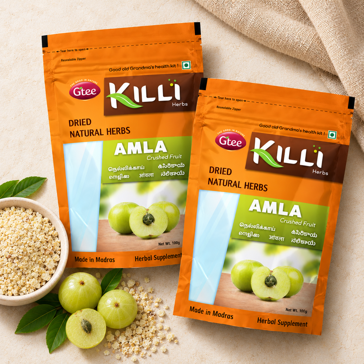 KILLI Amla | Nellikkai | Nellikka | Usirikaya Fruit Crushed, 100g | A Traditional Vitamin C Ritual